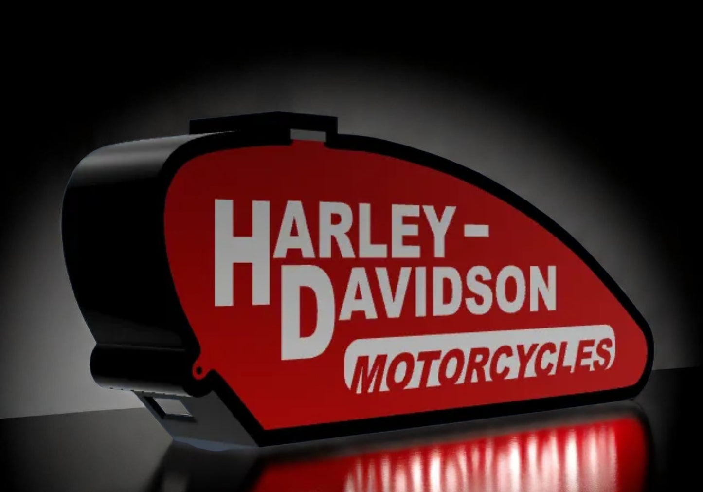 Φωτεινό Lightbox Harley-Davidson Ρεζερβουάρ – Ρετρό Fan Art Φωτιστικό