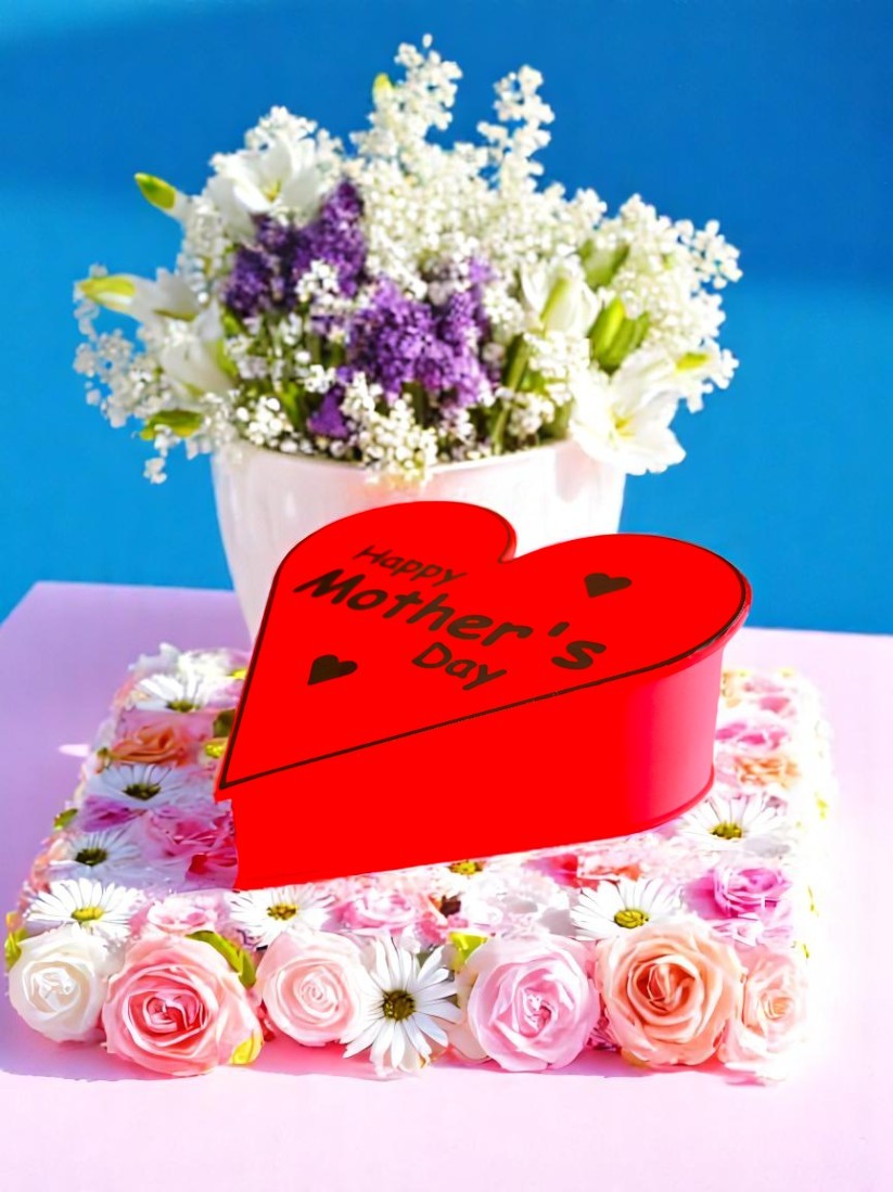 Κουτί Δώρου "Happy Mother's Day" σε Σχήμα Καρδιάς - Το Τέλειο Κόκκινο Αξεσουάρ για την Ημέρα της Μητέρας