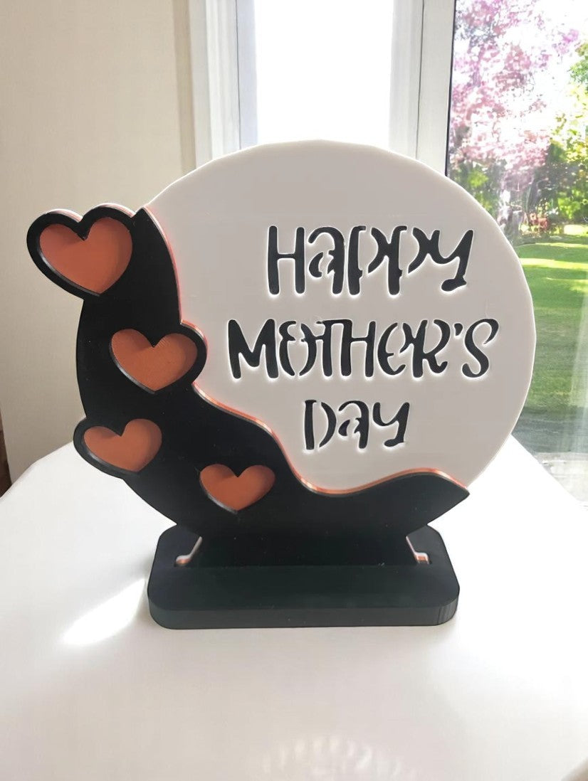 Κυκλικό Διακοσμητικό "Τέσσερις Καρδιές" - Δώρο Γιορτής της Μητέρας