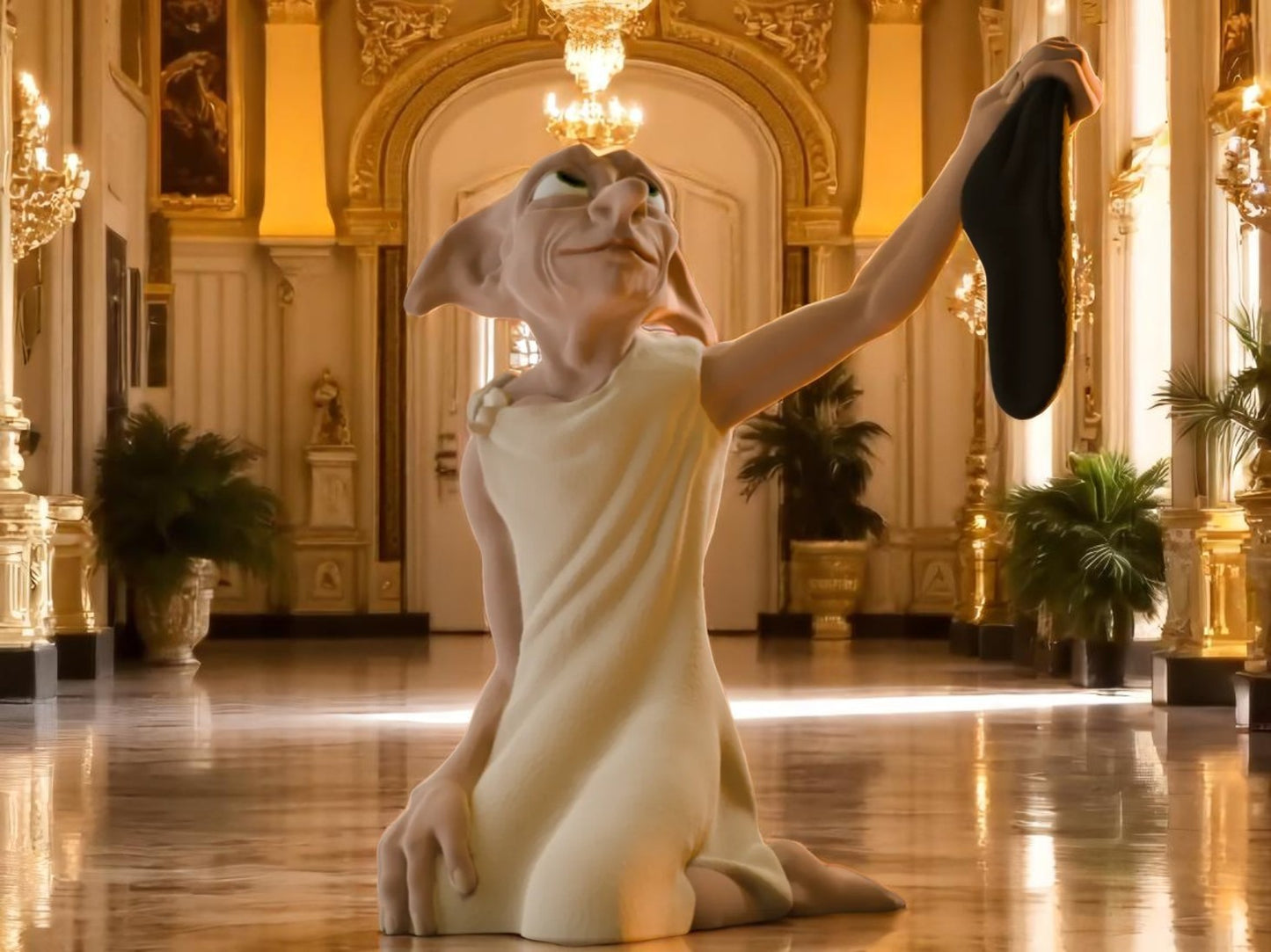 Dobby – Fan Art Αγαλματίδιο | 3D Printed & Χειροποίητα Βαμμένο | Μαγεία από τον Κόσμο του Χάρι Πότερ