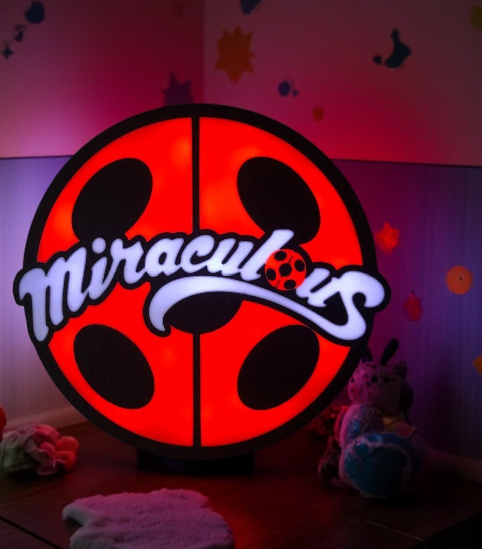 Φωτιστικό LED "Miraculous Ladybug" - Λάμπα Νυκτός για Θαυμαστές της Σειράς