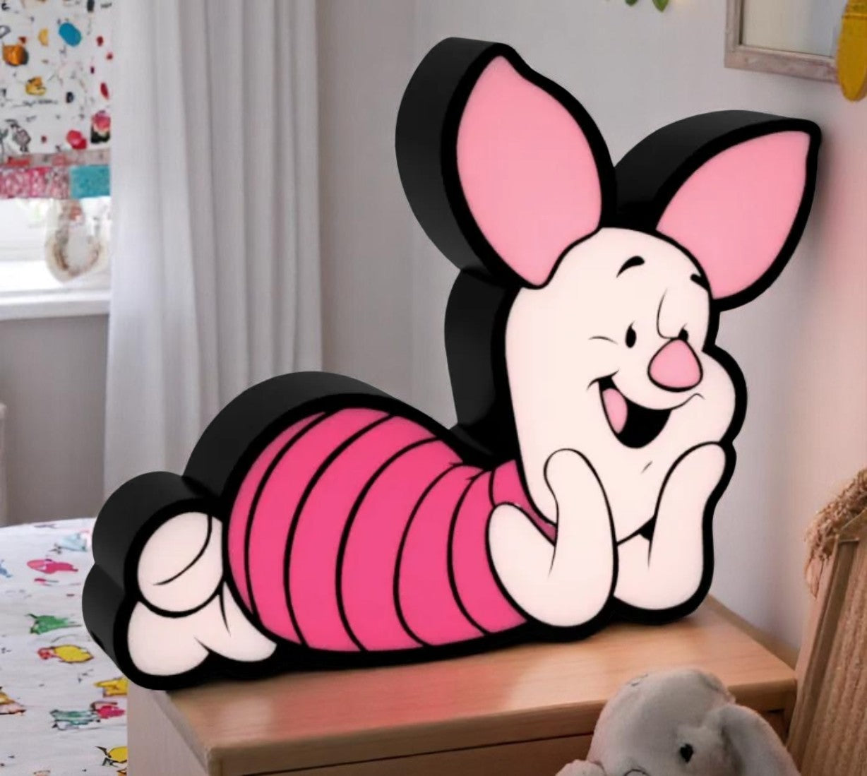 3D Διακοσμητικό Φωτιστικό LED Γουρουνάκι (Piglet) - USB Λάμπα Νυκτός