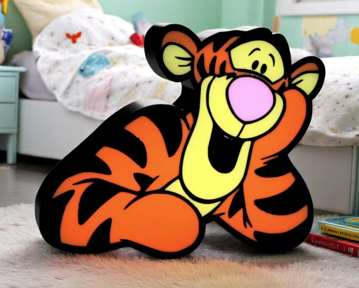 3D Διακοσμητικό Φωτιστικό LED Τίγρης (Tigger) - USB Λάμπα Νυκτός
