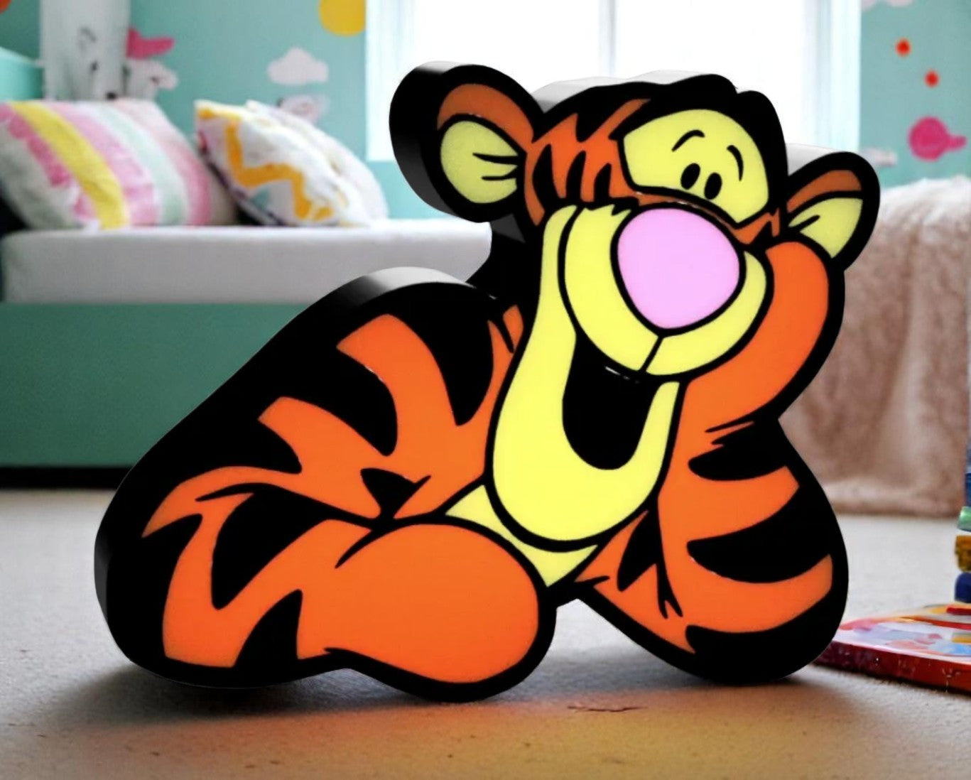 3D Διακοσμητικό Φωτιστικό LED Τίγρης (Tigger) - USB Λάμπα Νυκτός