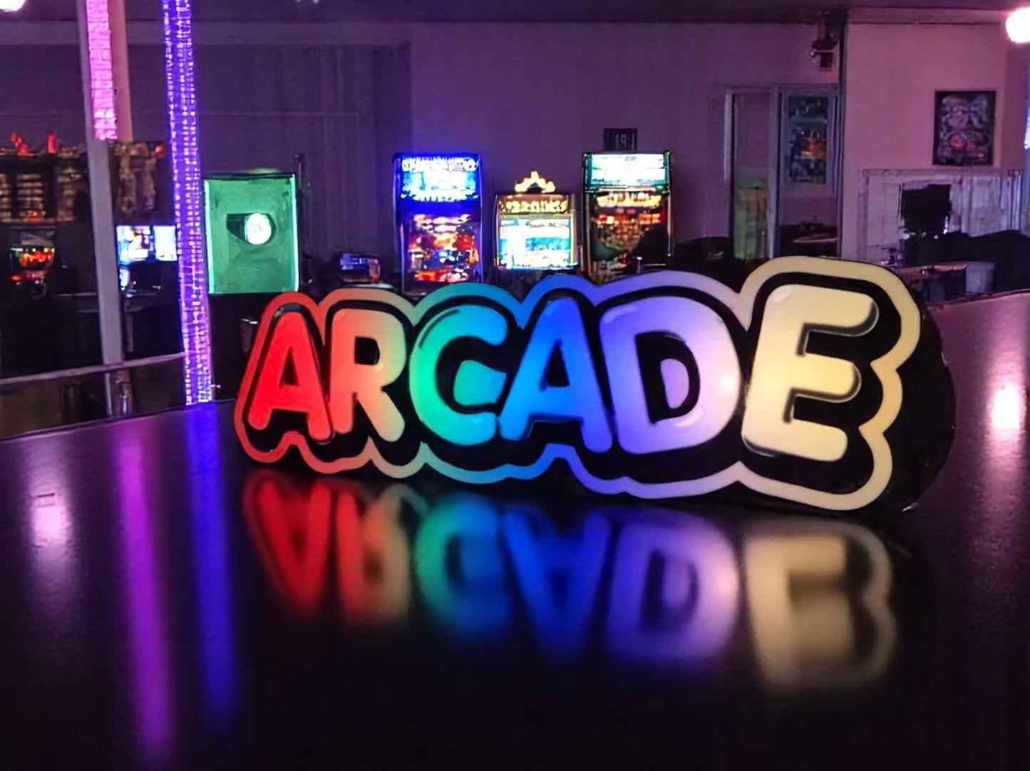 Φωτιστικό Lightbox "ARCADE" 3D Printed – Πολύχρωμο Retro Design
