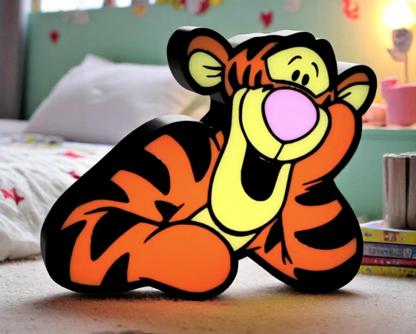 3D Διακοσμητικό Φωτιστικό LED Τίγρης (Tigger) - USB Λάμπα Νυκτός