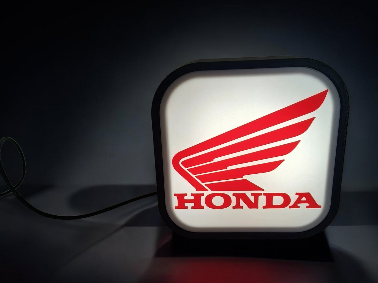 Φωτιζόμενο Lightbox Honda Fan Art – 3D Printed Διακοσμητικό με USB Τροφοδοσία