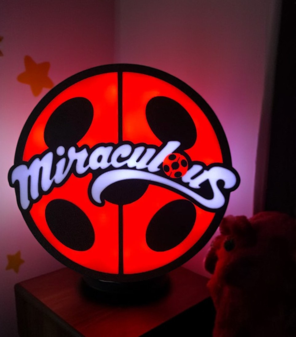 Φωτιστικό LED "Miraculous Ladybug" - Λάμπα Νυκτός για Θαυμαστές της Σειράς