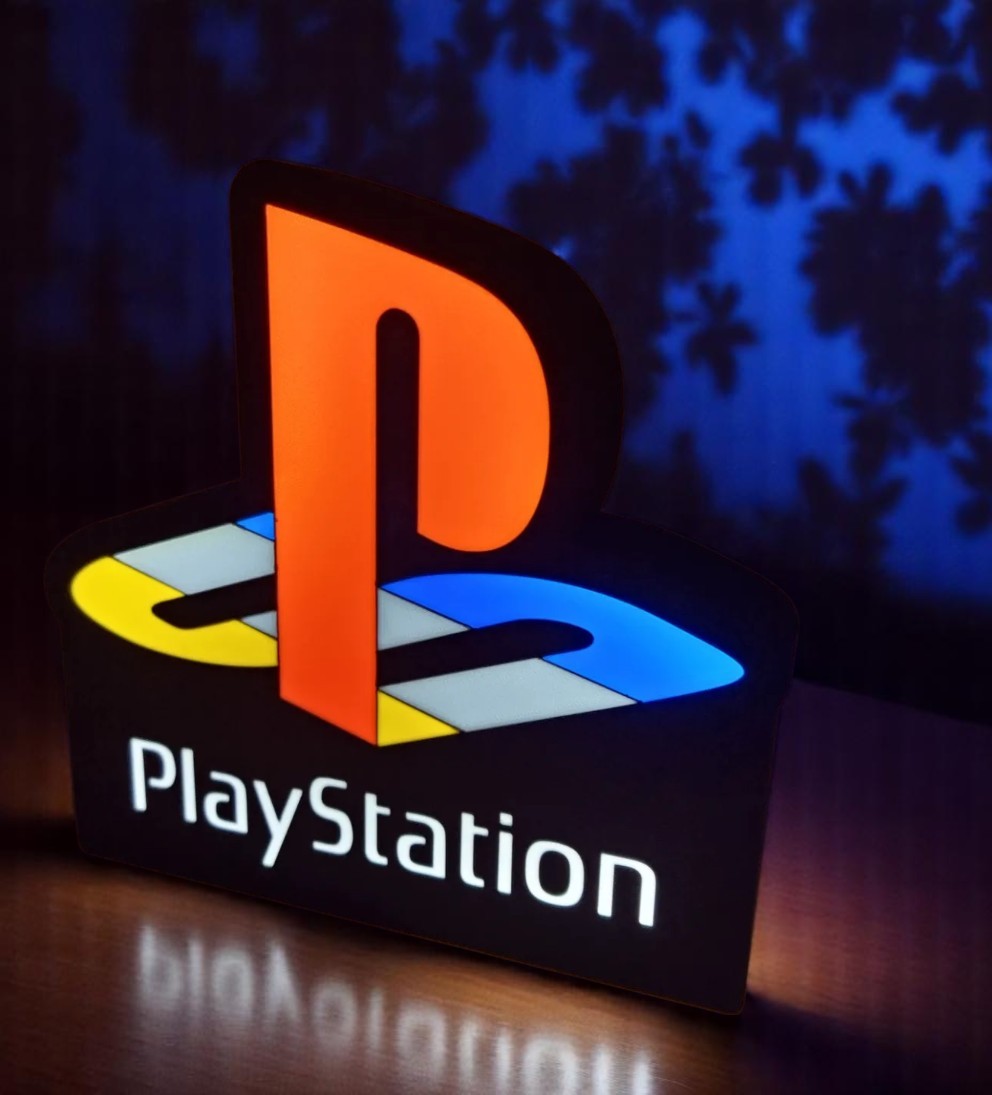 3D Printed Lightbox "PlayStation" – Classic Gaming Logo