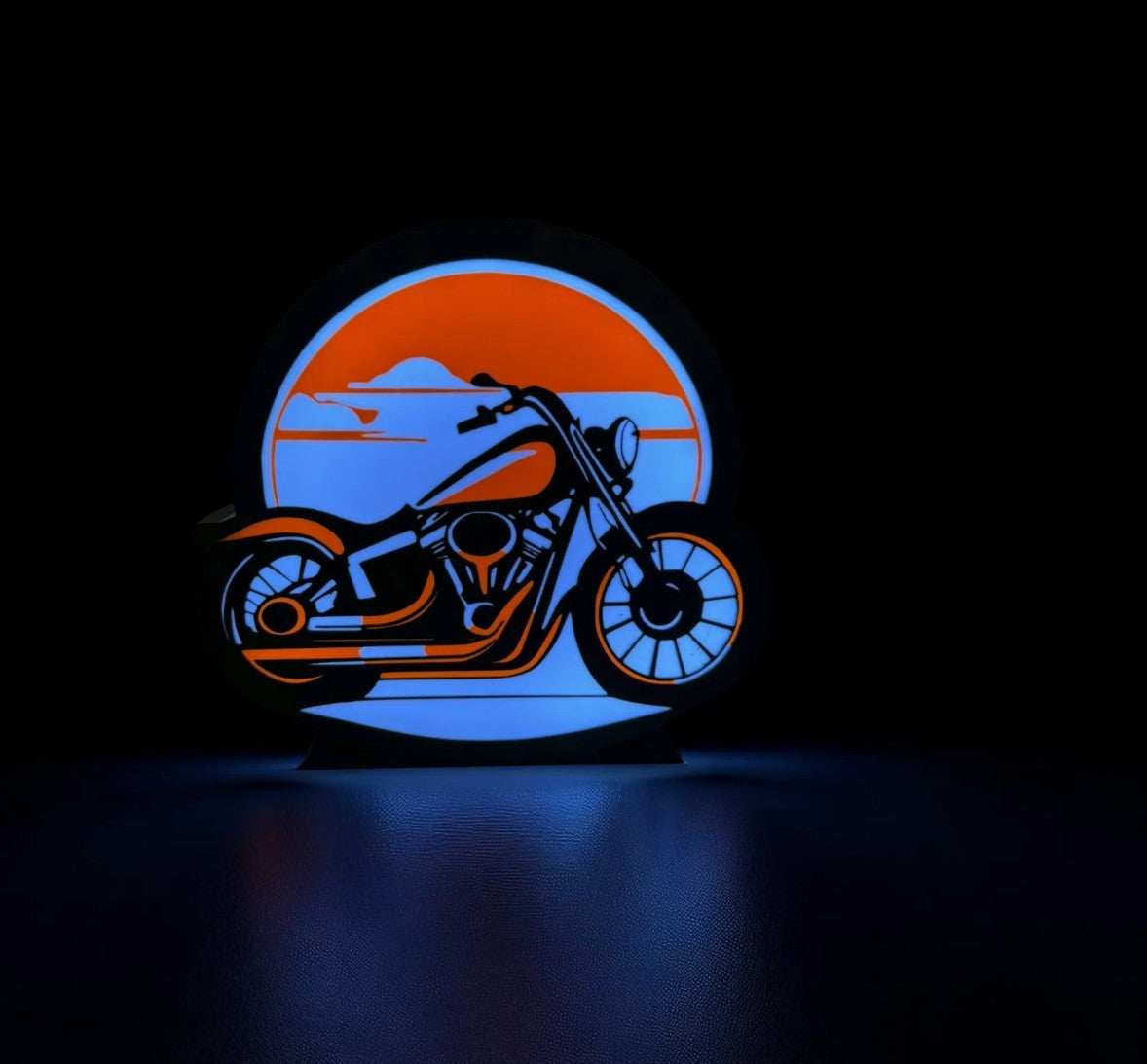 Harley Fan Art – 3D Φωτιζόμενο Διακοσμητικό Μοτοσυκλέτας