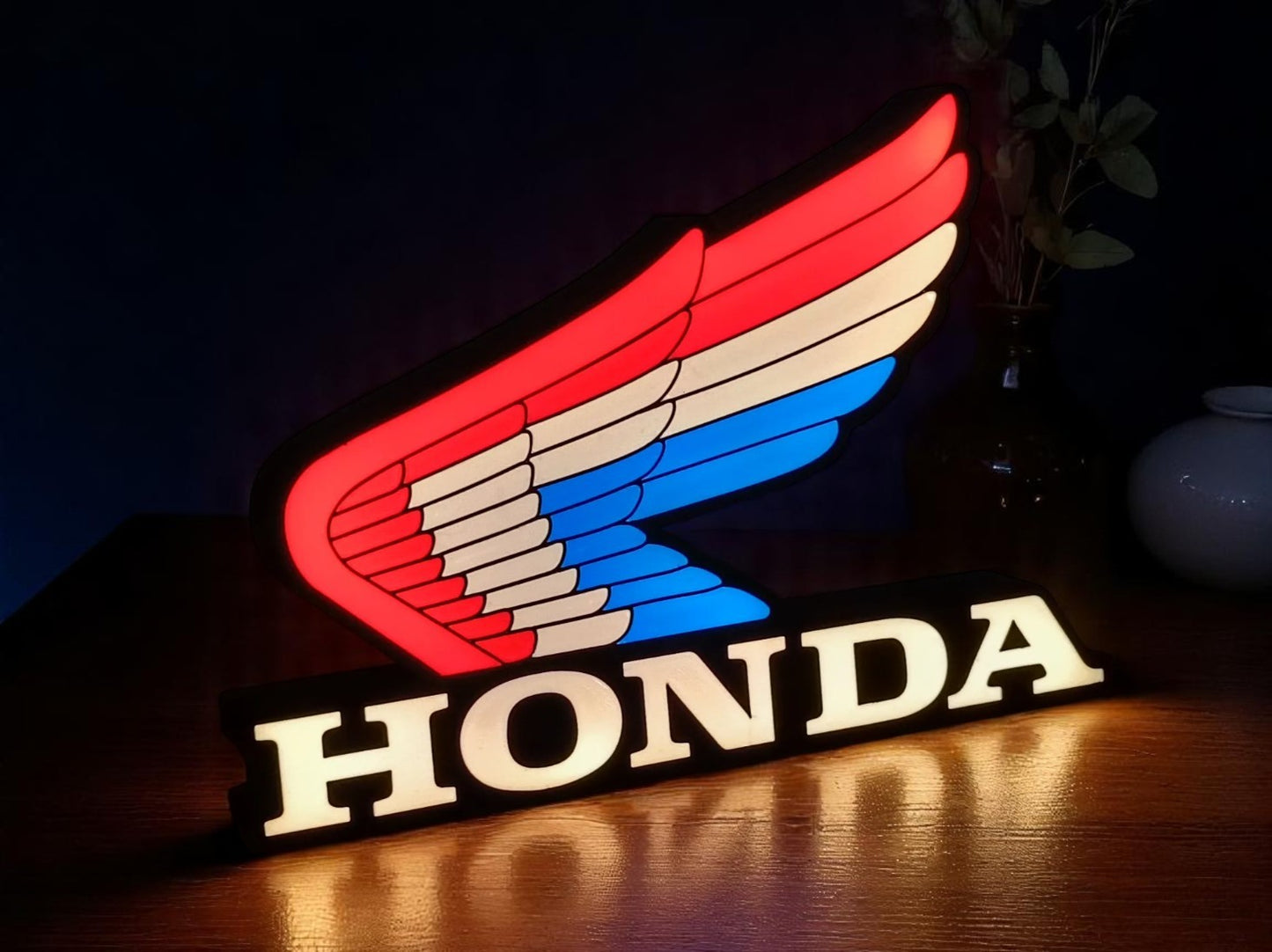 Φωτεινό Lightbox HONDA Wing – Χειροποίητο Fan Art Διακοσμητικό