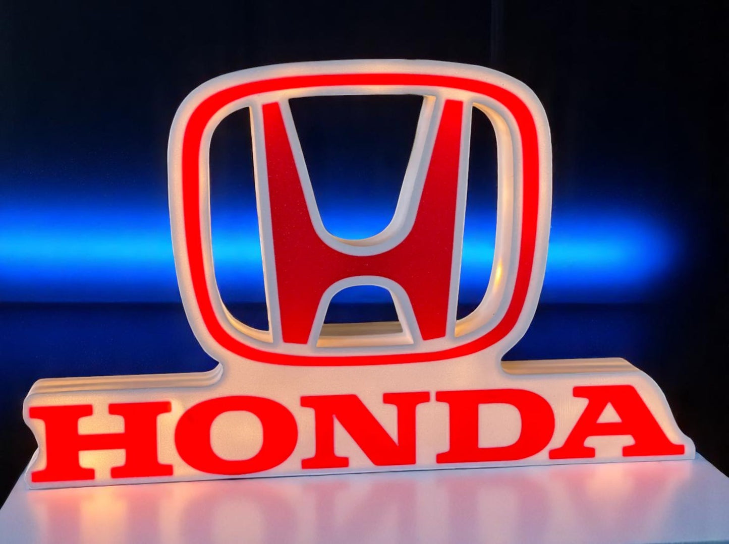 Φωτεινό Lightbox Λογότυπο HONDA Αυτοκινήτου – Fan Art Διακοσμητικό για Λάτρεις Αυτοκινήτων