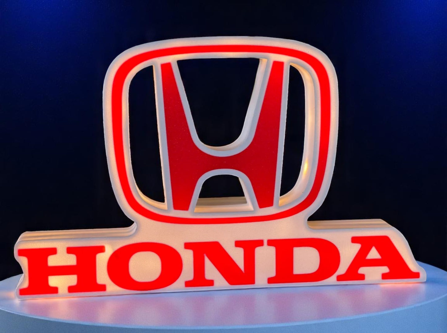 Φωτεινό Lightbox Λογότυπο HONDA Αυτοκινήτου – Fan Art Διακοσμητικό για Λάτρεις Αυτοκινήτων