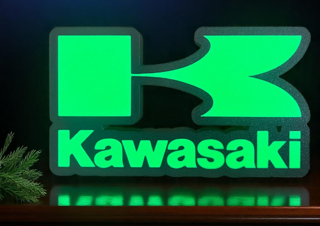 Φωτεινό Lightbox Kawasaki Retro – Φωτεινό Fan Art Διακοσμητικό