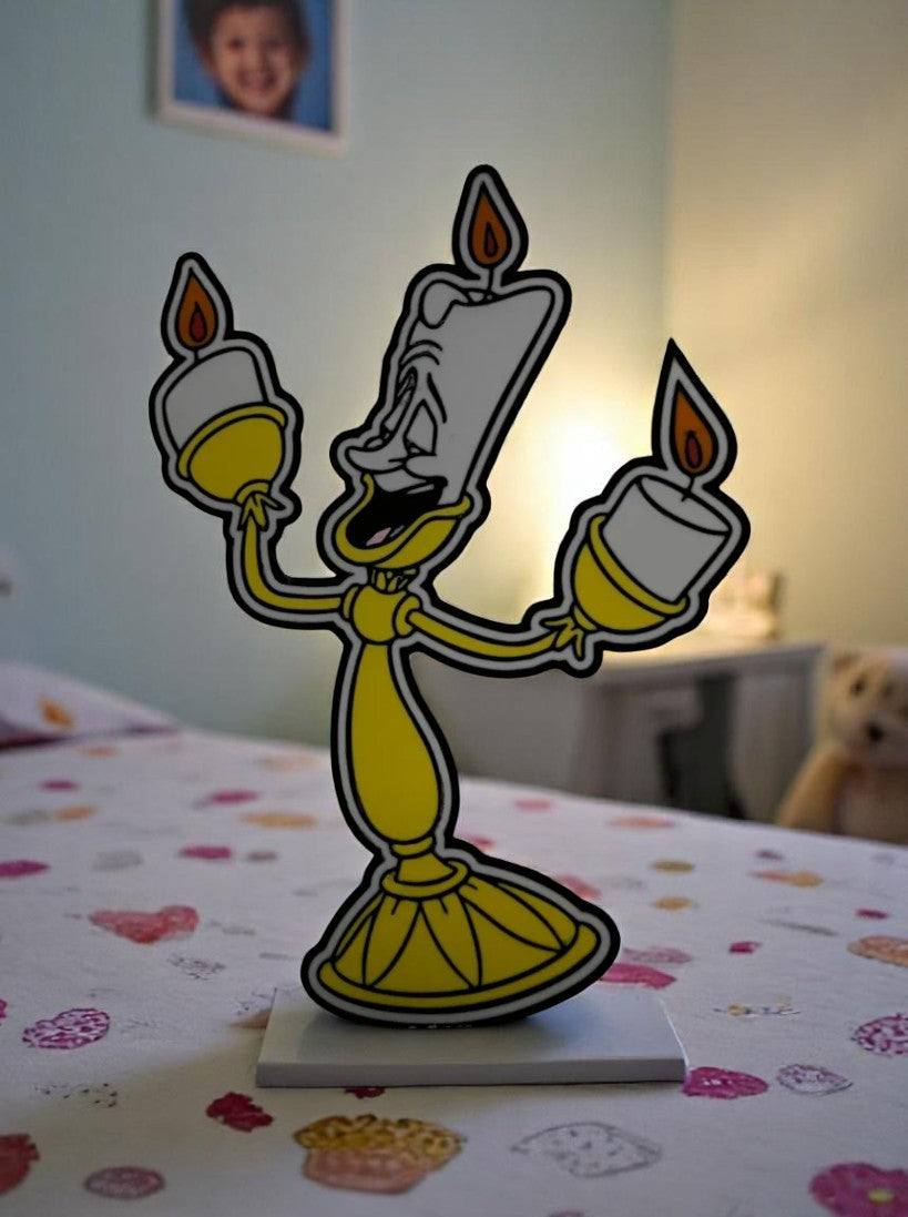 Λυχνάριος (Lumière) 3D LED Φωτιστικό USB - Η Πεντάμορφη και το Τέρας Disney