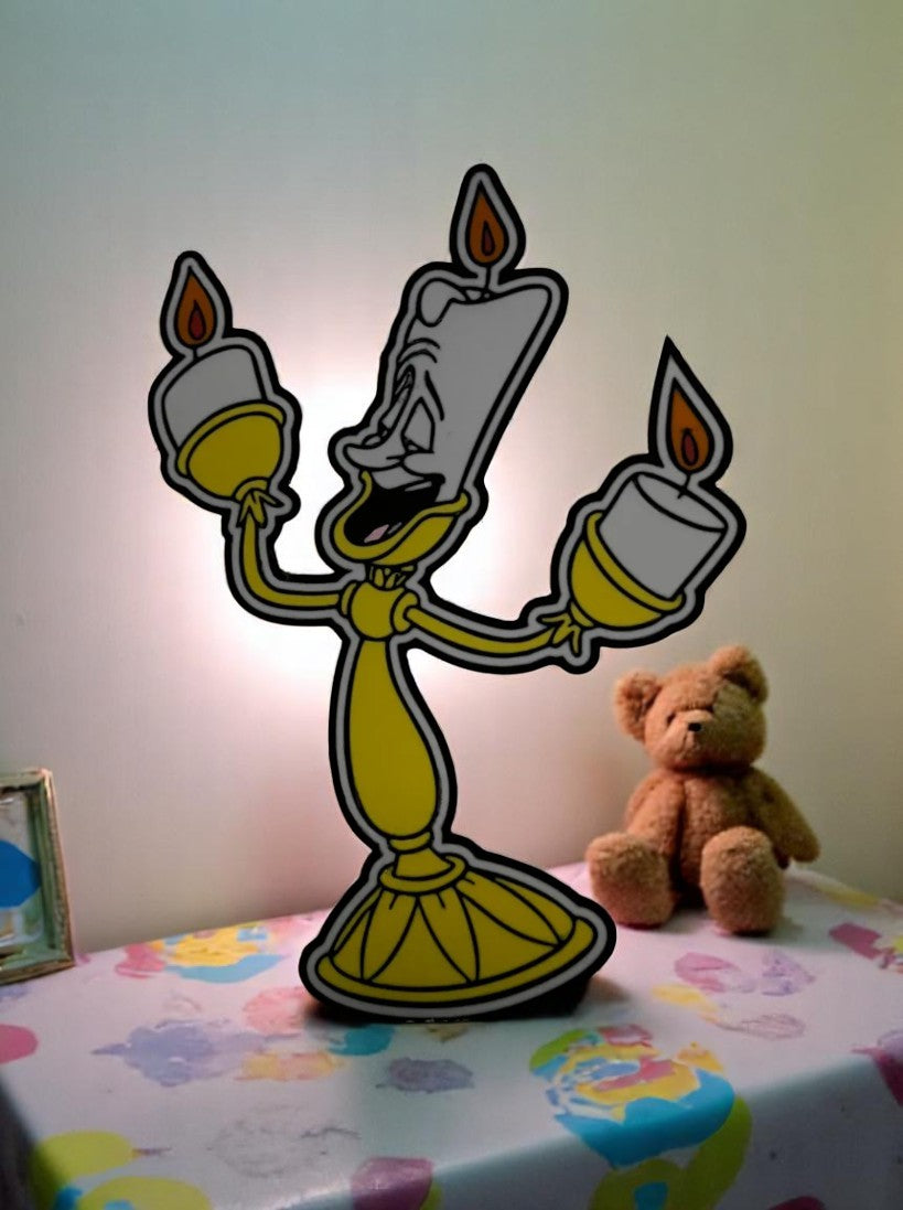 Λυχνάριος (Lumière) 3D LED Φωτιστικό USB - Η Πεντάμορφη και το Τέρας Disney