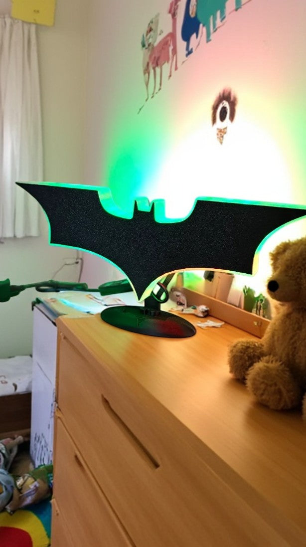 Φωτιστικό LED Σύμβολο Batman - 3D Επιτραπέζια Λάμπα με Τροφοδοσία USB