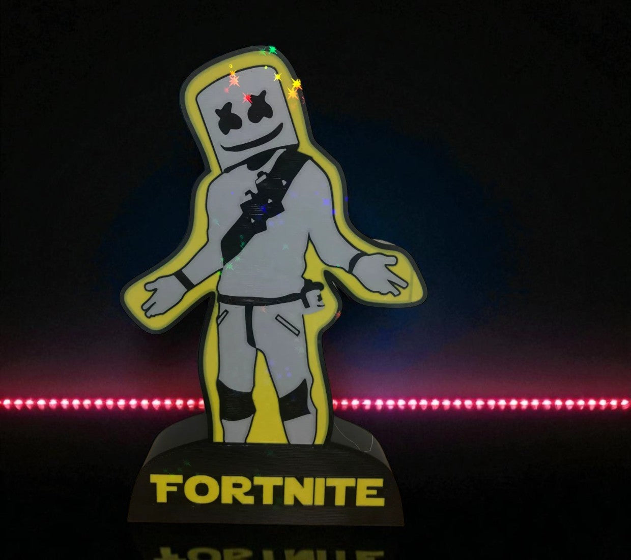 3D Printed Lightbox “Marshmello Style” – Εμπνευσμένο από το Fortnite