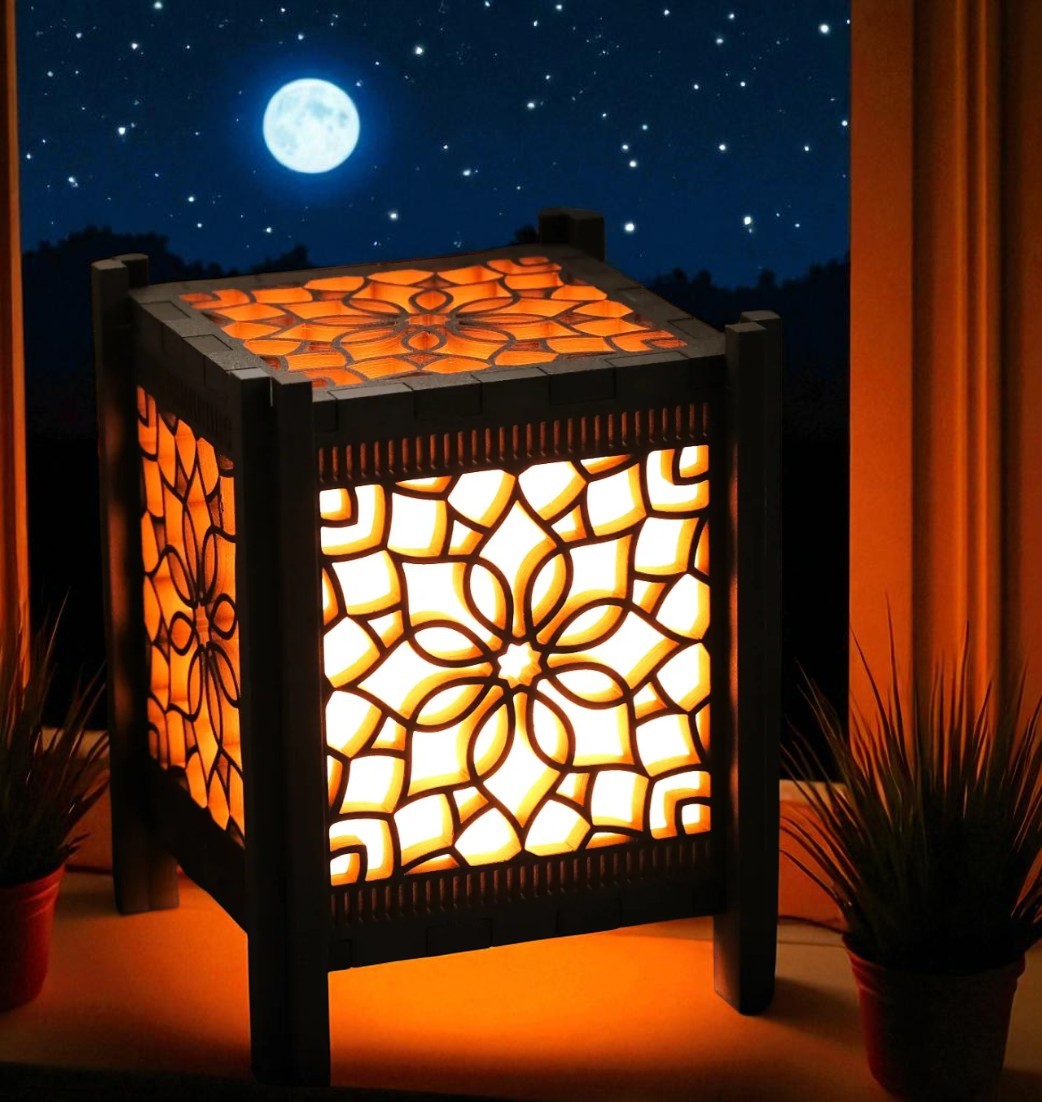 3D Printed Επιτραπέζιο Φωτιστικό – Μαυριτανικό Σχέδιο με Ανατολίτικη Αύρα