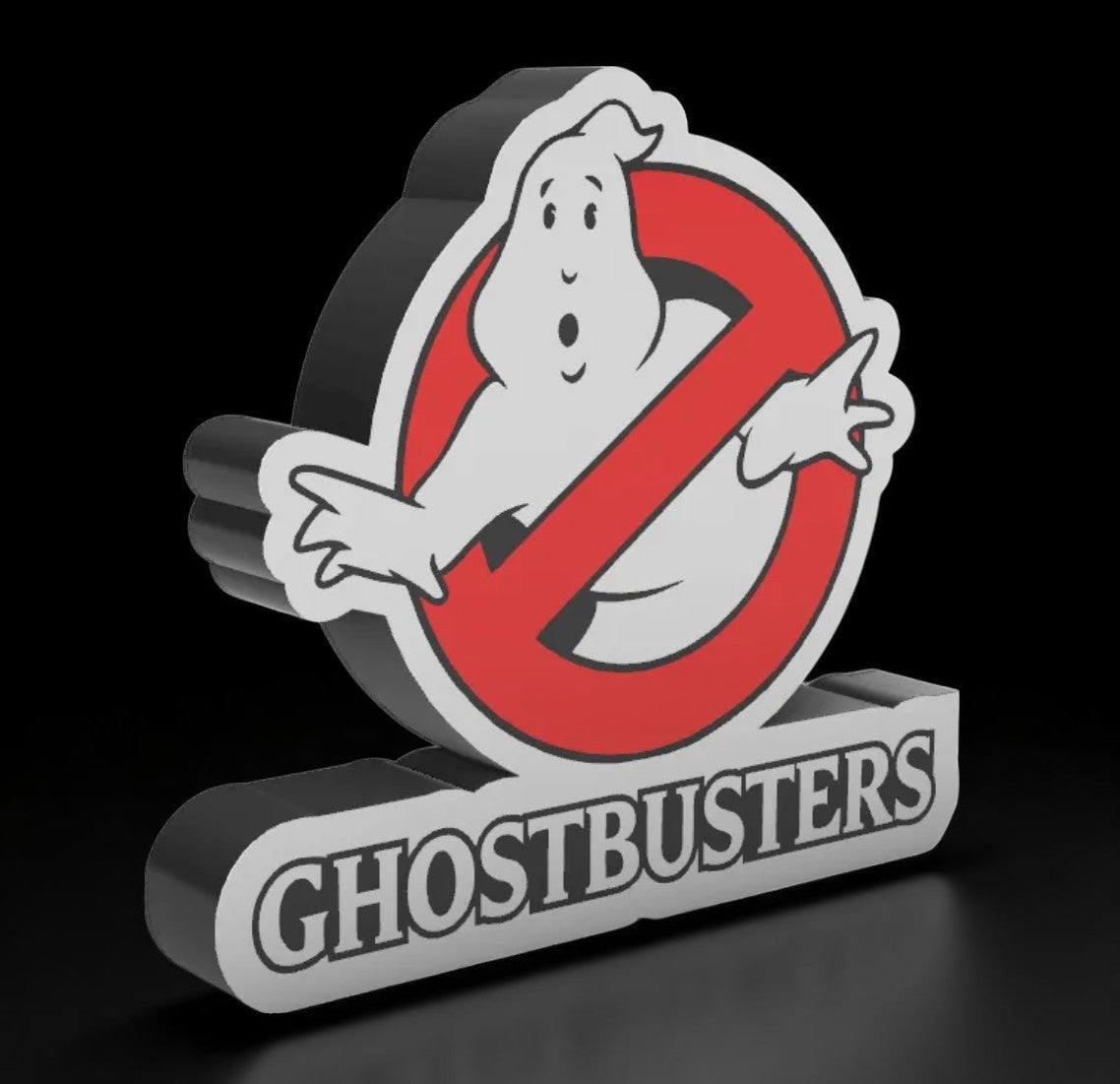 Φωτιστικό Ghostbusters – 3D Printed Fan Art Διακοσμητικό με Φως & Retro Διάθεση