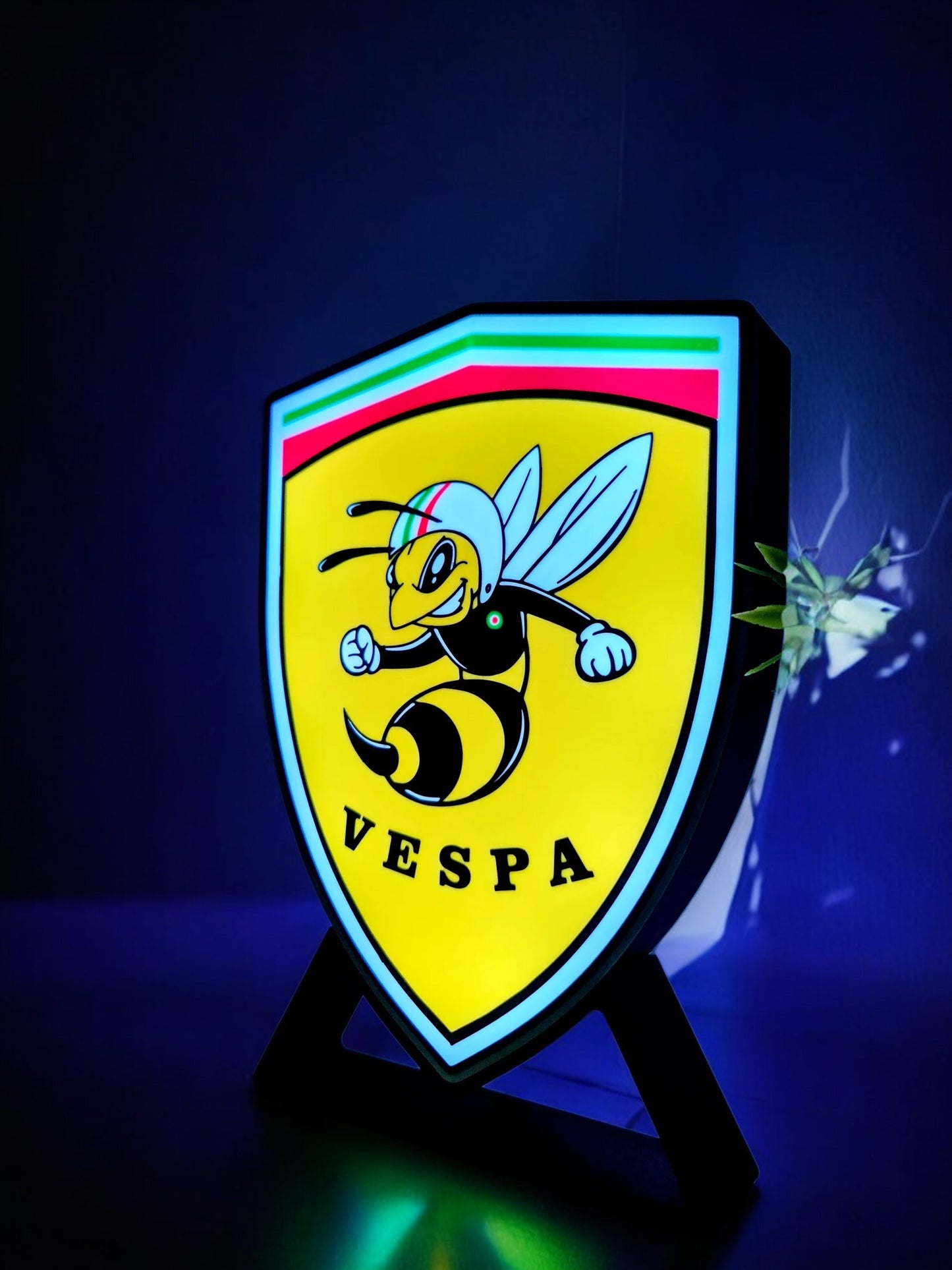Vespa Fan Art Lightbox – Φωτιζόμενο 3D Printed Σήμα με USB Τροφοδοσία