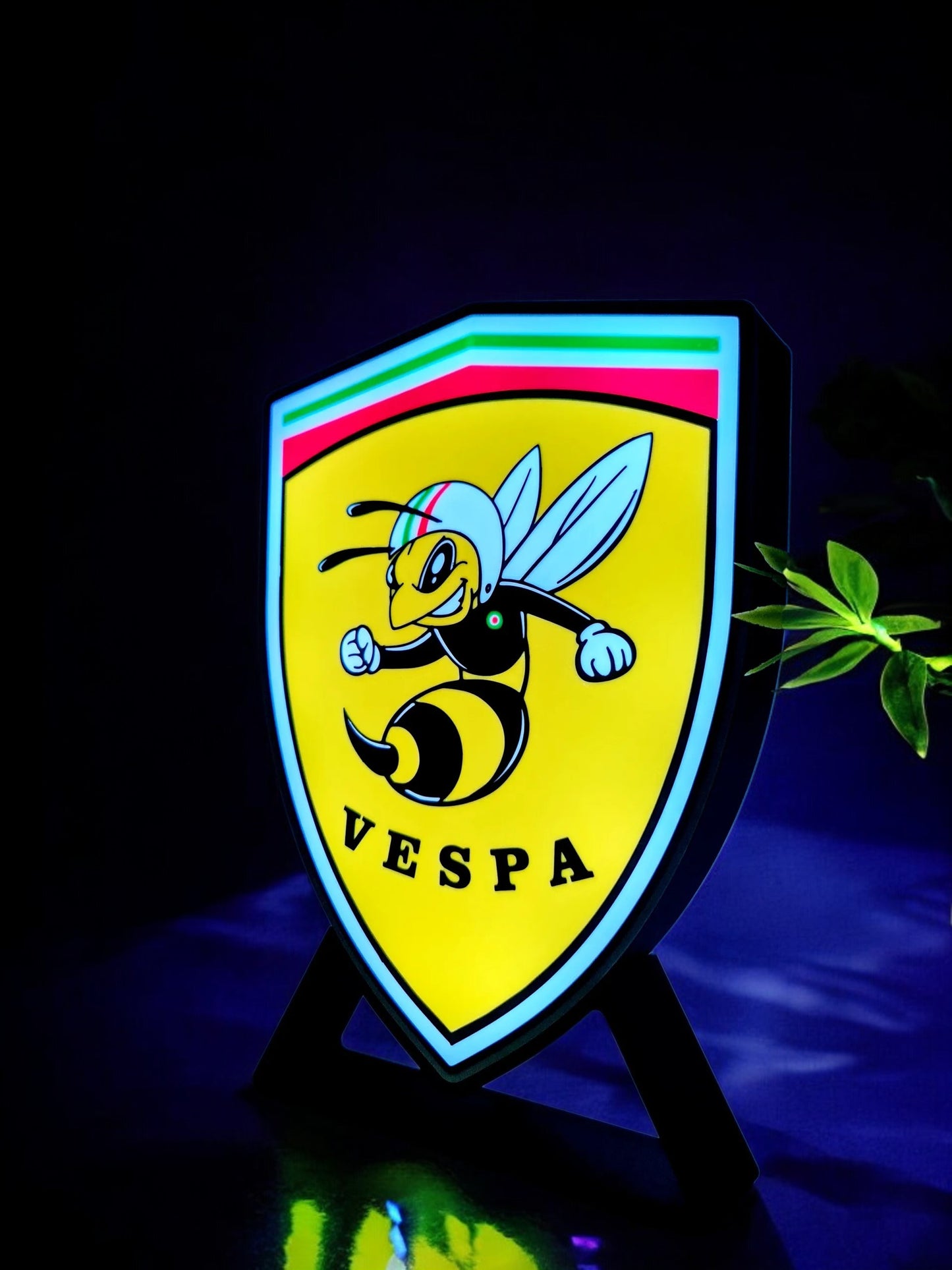 Vespa Fan Art Lightbox – Φωτιζόμενο 3D Printed Σήμα με USB Τροφοδοσία