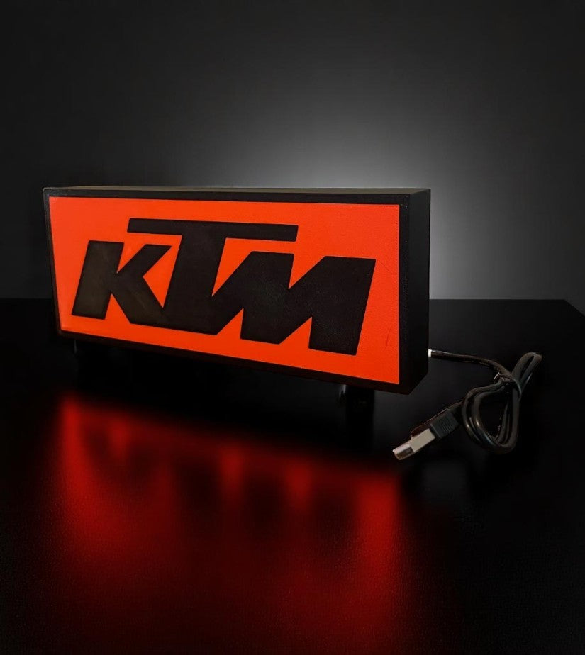 Φωτεινό Lightbox KTM Racing – Ready-to-Race Fan Art Διακοσμητικό