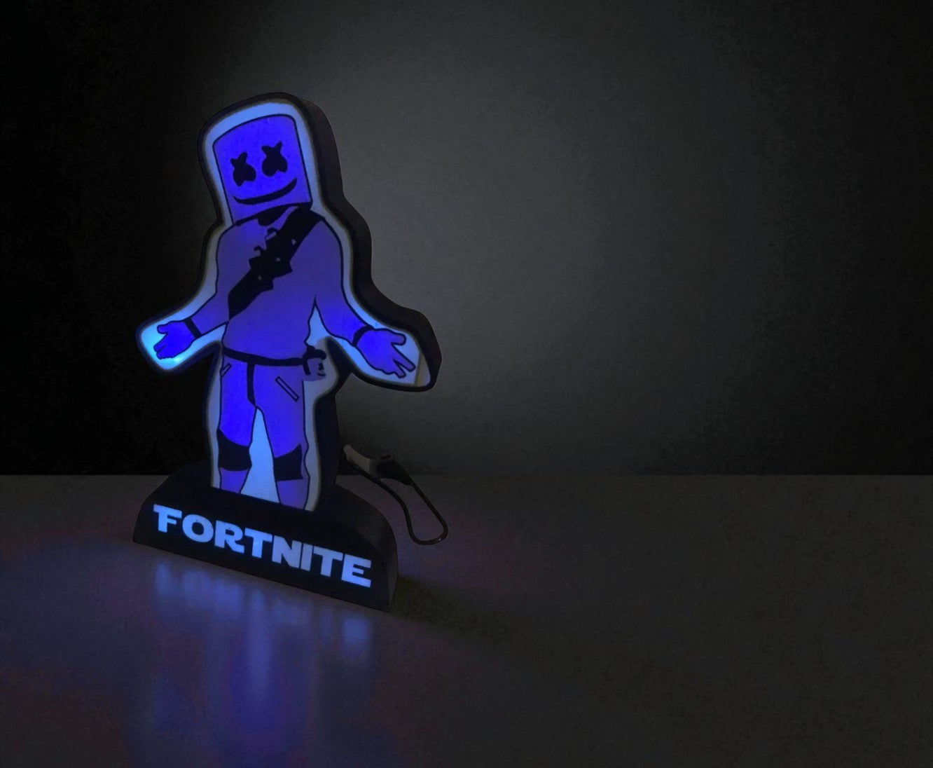 3D Printed Lightbox “Marshmello Style” – Εμπνευσμένο από το Fortnite