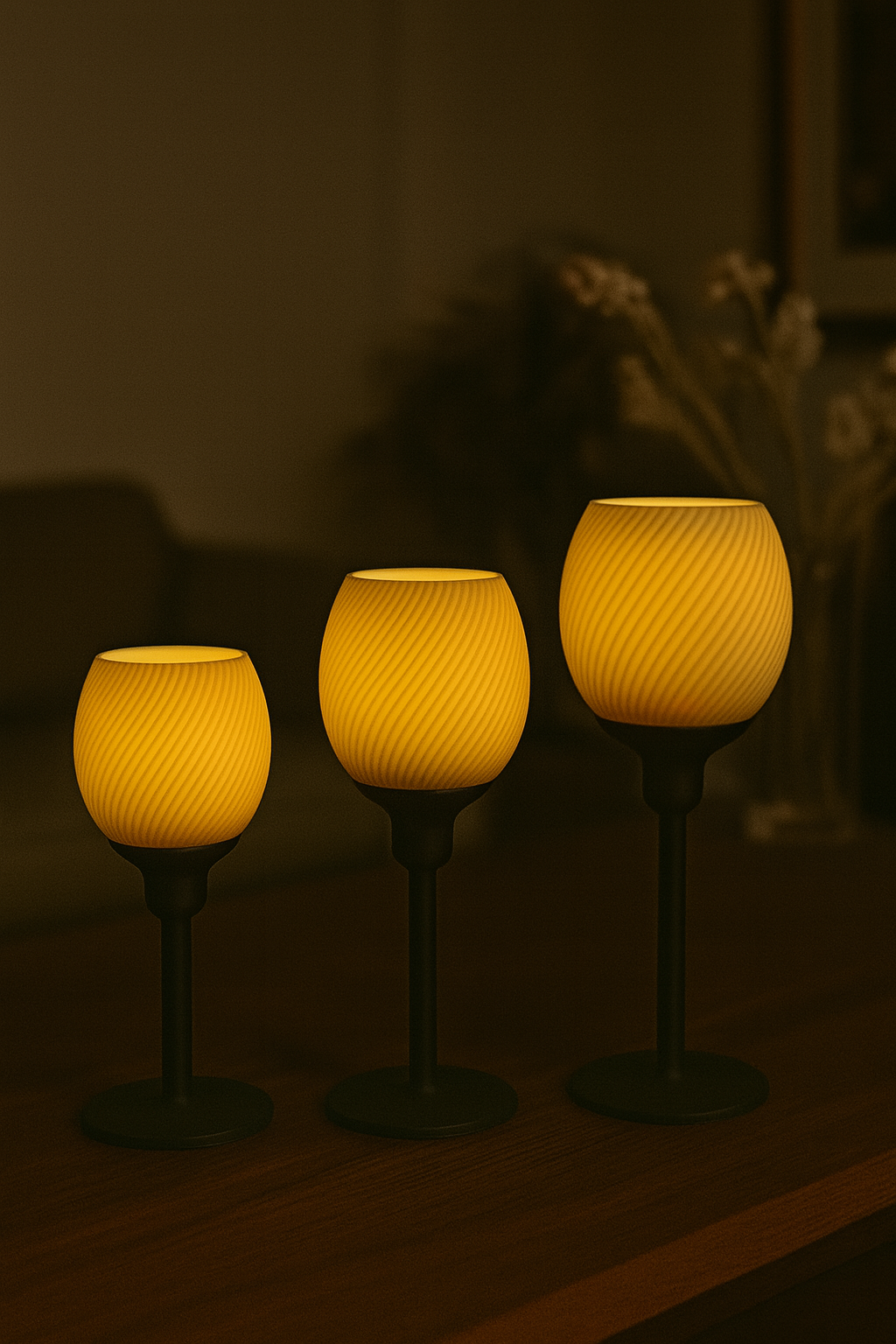 Σετ Κηροπήγια “Elegant Glow” – Μοντέρνα Απλότητα & Ζεστός Φωτισμός