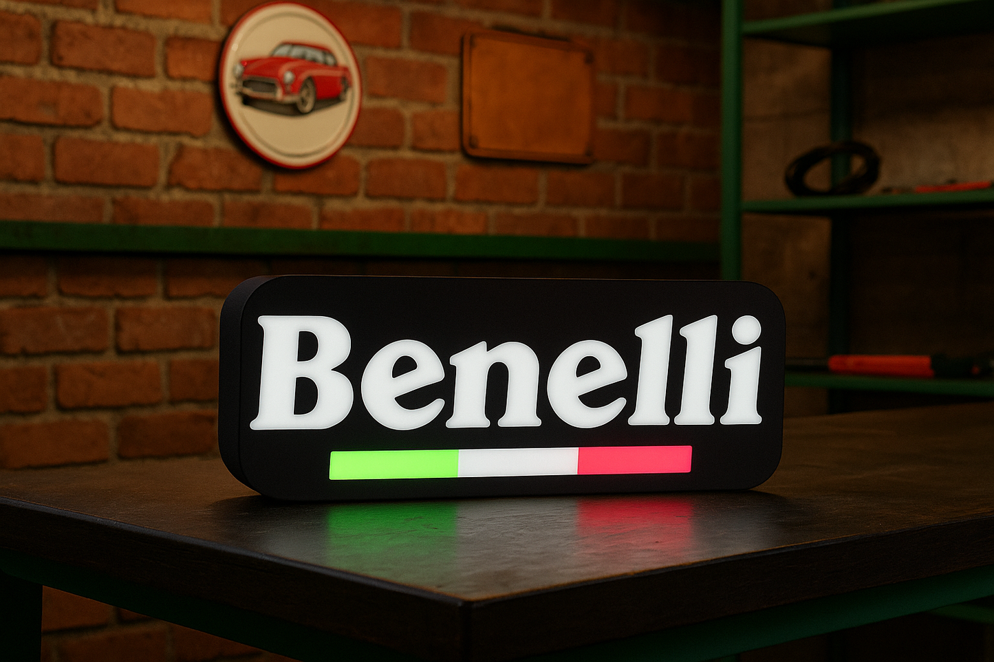 Lightbox – Fan Art Φωτιστικό Benelli με Ιταλικό Στυλ
