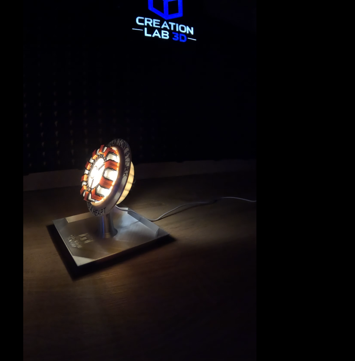 Επιτραπέζια Λάμπα Αντιδραστήρα Ironman (Fan Art) | Arc Reactor Hero Light