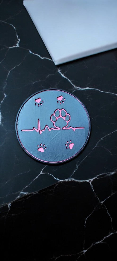 Paw Print Coasters - Pet Love in Every Sip! 🐾