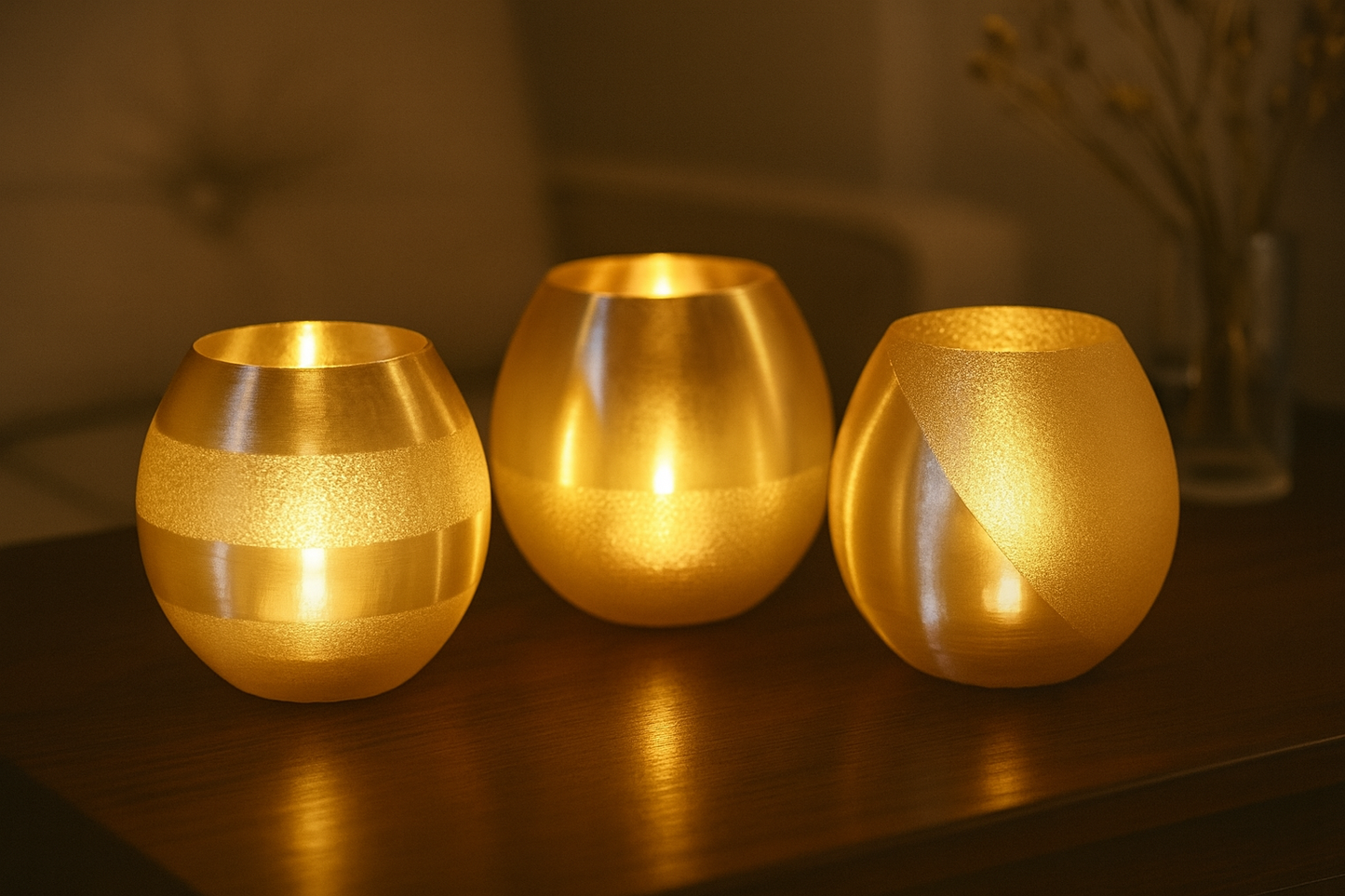 Σετ Χρυσά Κηροπήγια “Golden Harmony”