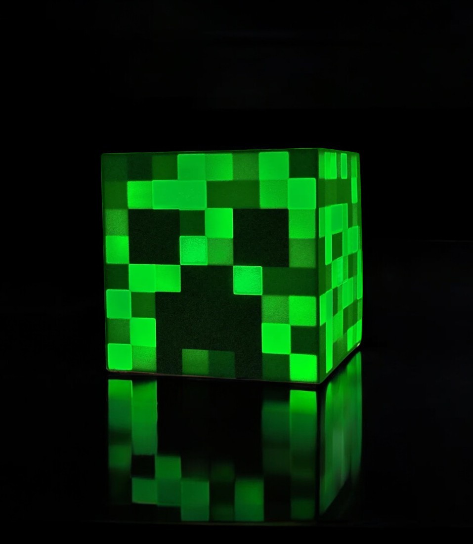 Minecraft Creeper Pixel Glow Λάμπα