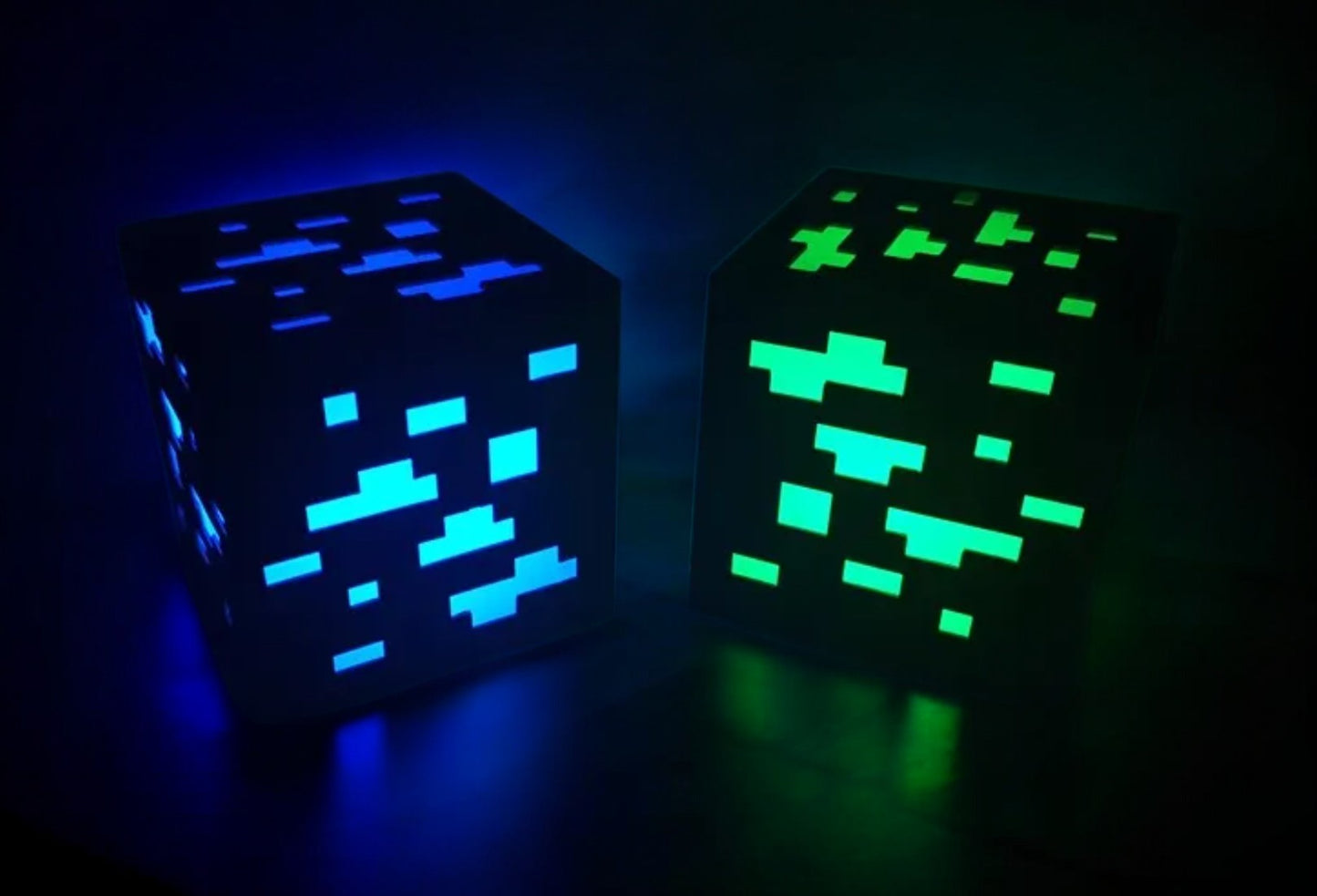 Minecraft Ore Block 3D Printed USB Lamp