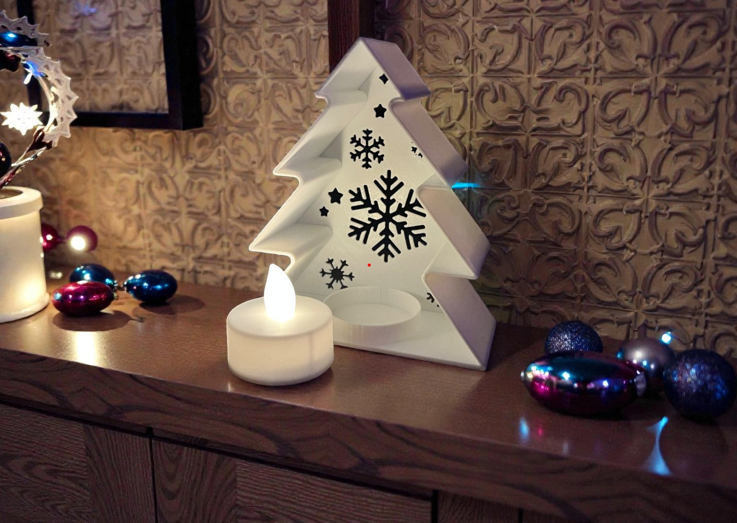 Χριστουγεννιάτικο Κηροπήγιο “Snowflake Tree”