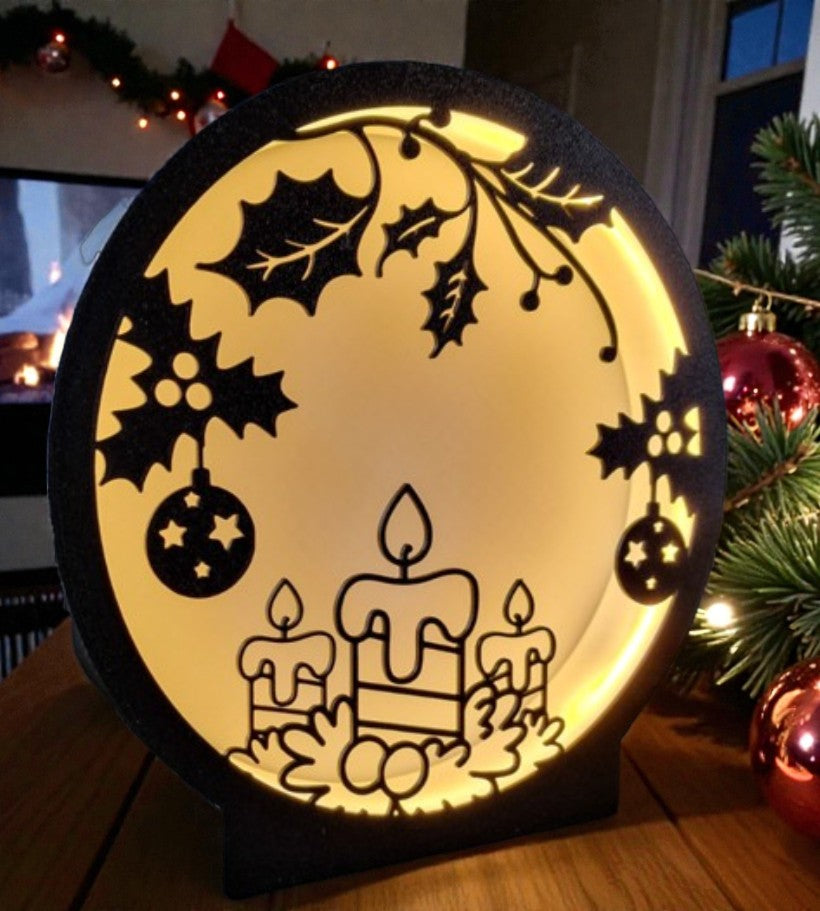 Χριστουγεννιάτικη Επιτραπέζια Λάμπα Candle Glow – Ζεστό Φως Γιορτής