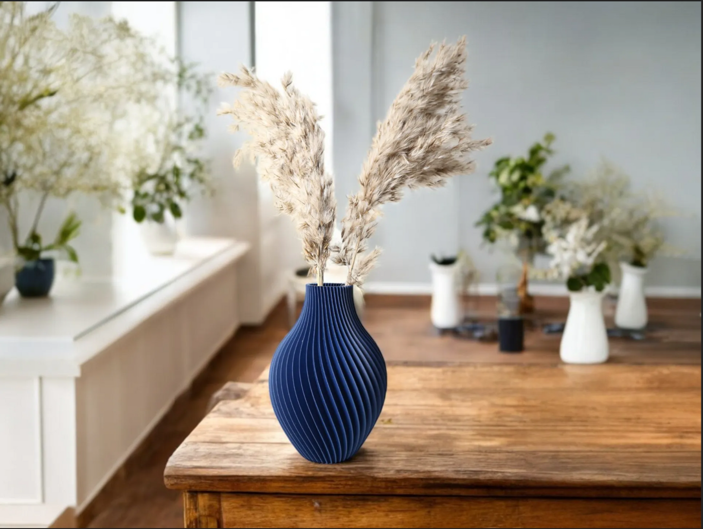 Decorative Vase with Spiral Design