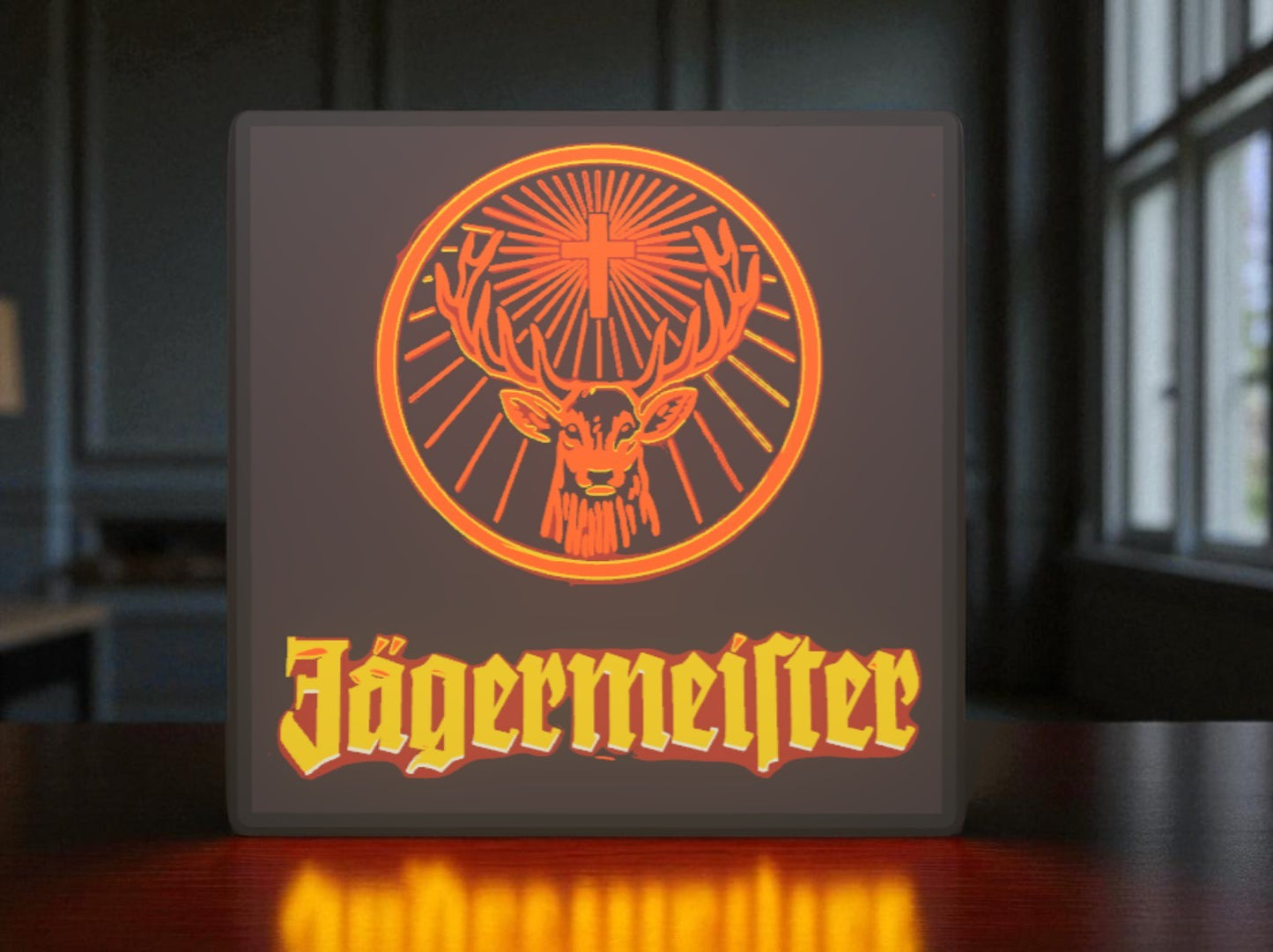 Jägermeister Lightbox – Φωτιζόμενη Επιγραφή με Εμβληματικό Στυλ