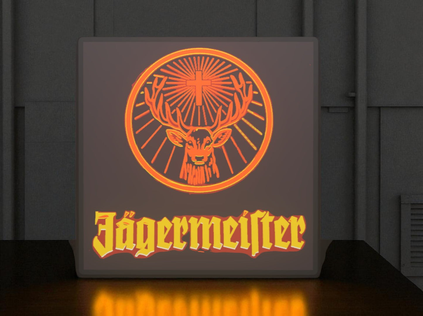 Jägermeister Lightbox – Φωτιζόμενη Επιγραφή με Εμβληματικό Στυλ