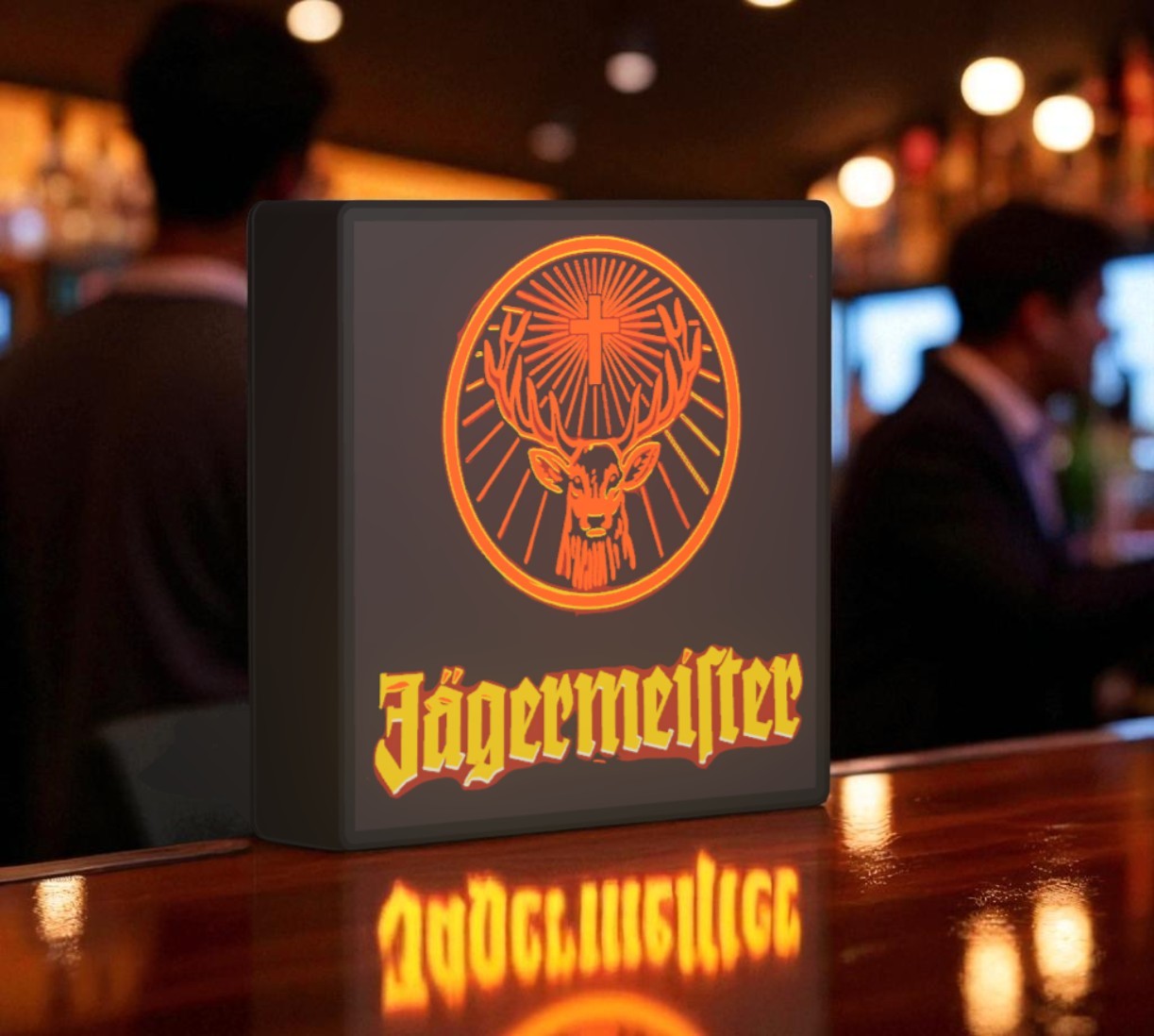 Jägermeister Lightbox – Φωτιζόμενη Επιγραφή με Εμβληματικό Στυλ