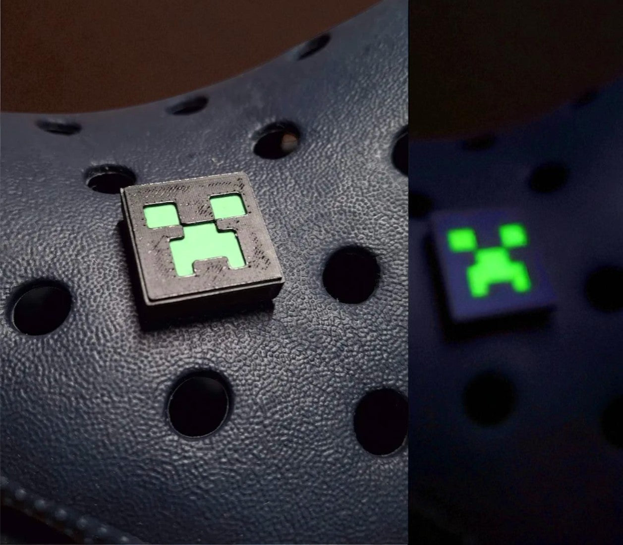 🧨 Croc Charm "Creeper Block"