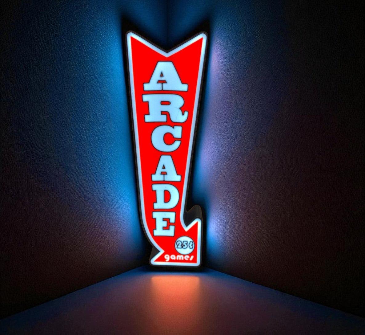 Arcade Lightbox – Retro Gaming Arrow Sign