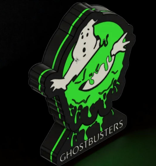 Ghostbusters Slimed – 3D Printed Fan Art Φωτιστικό με Retro Αισθητική και Πράσινη Λάμψη