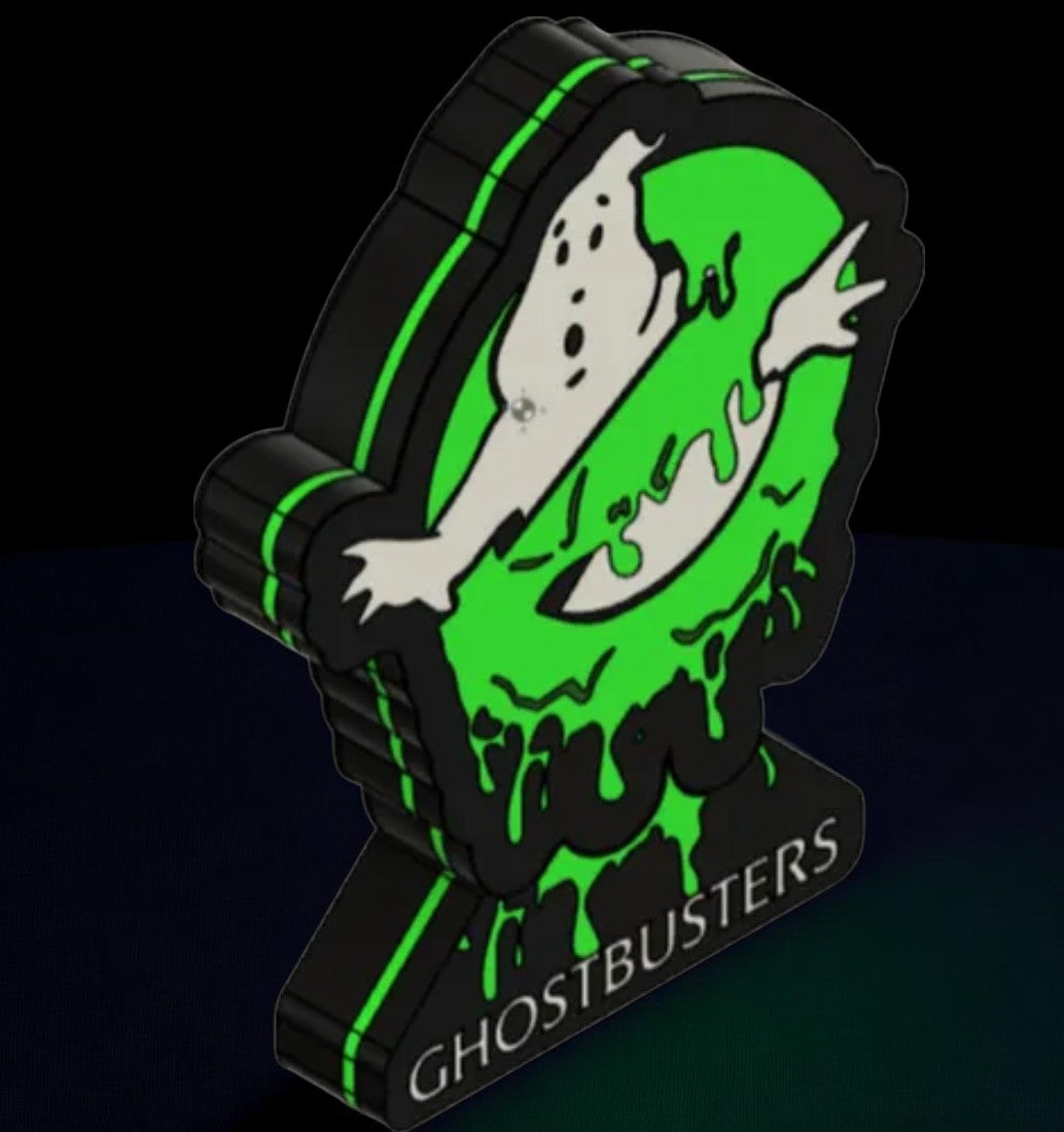 Ghostbusters Slimed – 3D Printed Fan Art Φωτιστικό με Retro Αισθητική και Πράσινη Λάμψη