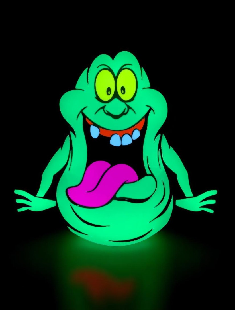 Slimer LED Lightbox – 3D Printed Ghostbusters Fan Art Lamp | Retro Glow Decor