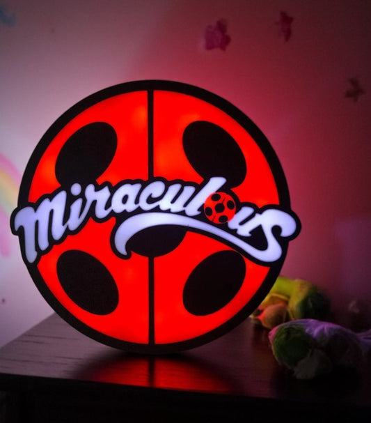  Φωτιστικό LED "Miraculous Ladybug"  - Λάμπα Νυκτός για Θαυμαστές της Σειράς