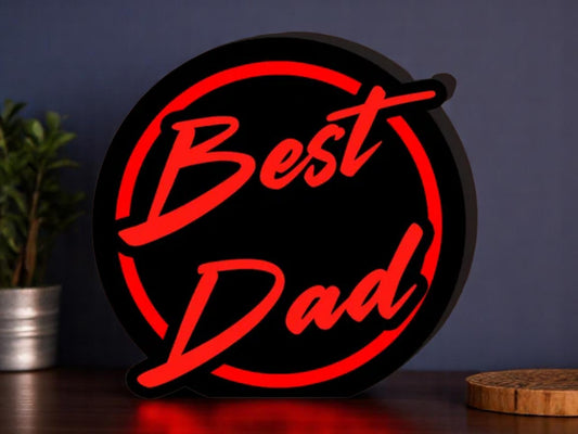 Φωτιζόμενη 3D Λάμπα "Best Dad" - Το Λαμπερό Δώρο για τον Καλύτερο Πατέρα του Κόσμου