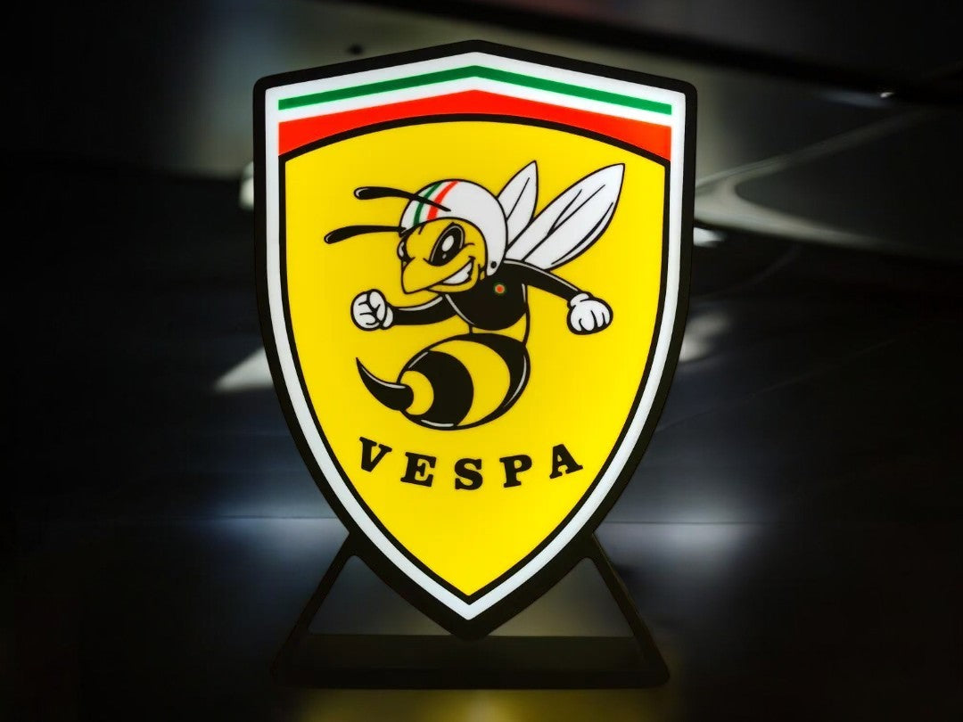 Vespa Fan Art Lightbox – Φωτιζόμενο 3D Printed Σήμα με USB Τροφοδοσία