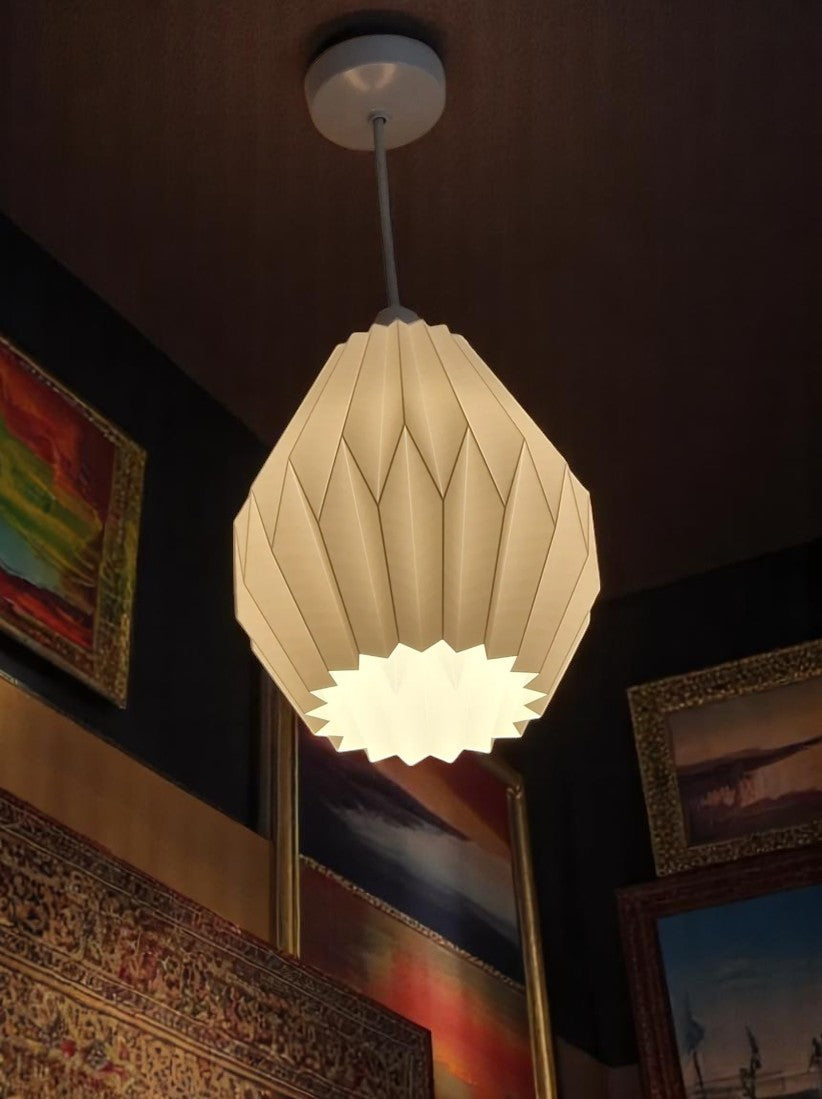 Γεωμετρικό 3D Print Φωτιστικό Οροφής "Origami Pear"